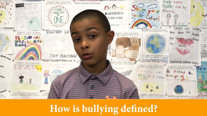 Watch - How is Bullying Defined? Student Response