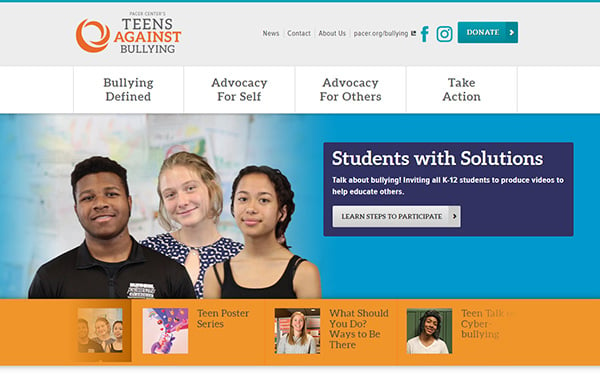 Teens Against Bullying Website