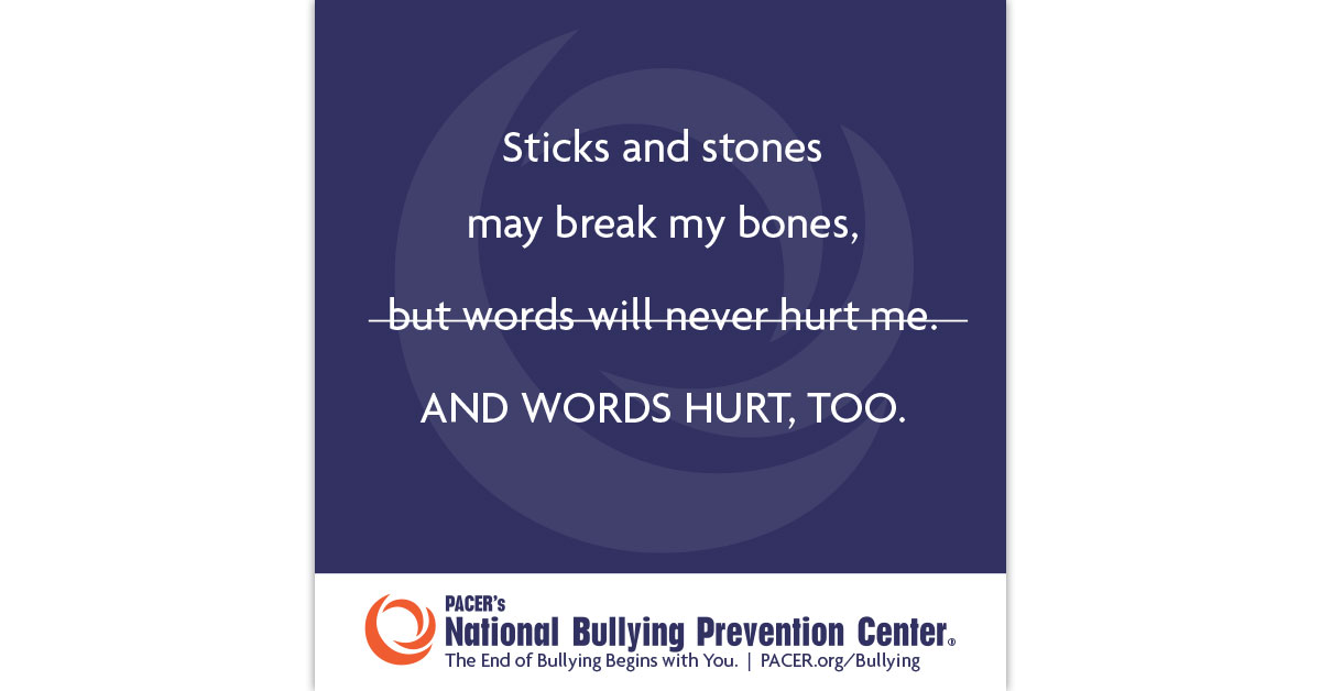 Bullying is a Victimless Crime. Sticks and stone can break my